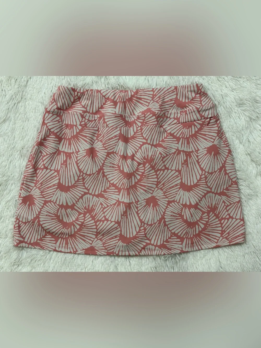 Tommy Bahama Coral and Cream Printed Golf Skirt